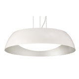 Argenta Small LED Pendant Light 18W, Matt White and Silver Finish, 3000K Warm White, 3-Year Warranty