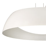 Argenta Small LED Pendant Light 18W, Matt White and Silver Finish, 3000K Warm White, 3-Year Warranty