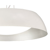 Argenta Small LED Pendant Light 18W, Matt White and Silver Finish, 3000K Warm White, 3-Year Warranty