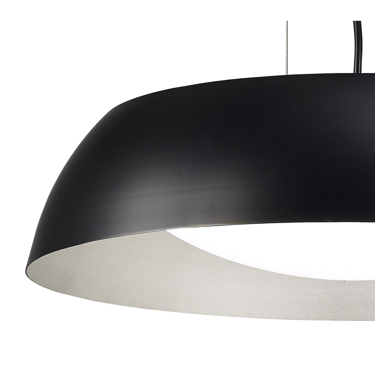 Argenta Pendant Light - Small 18W LED, 3000K Warm White, Matt Black/Silver Design, 3-Year Warranty