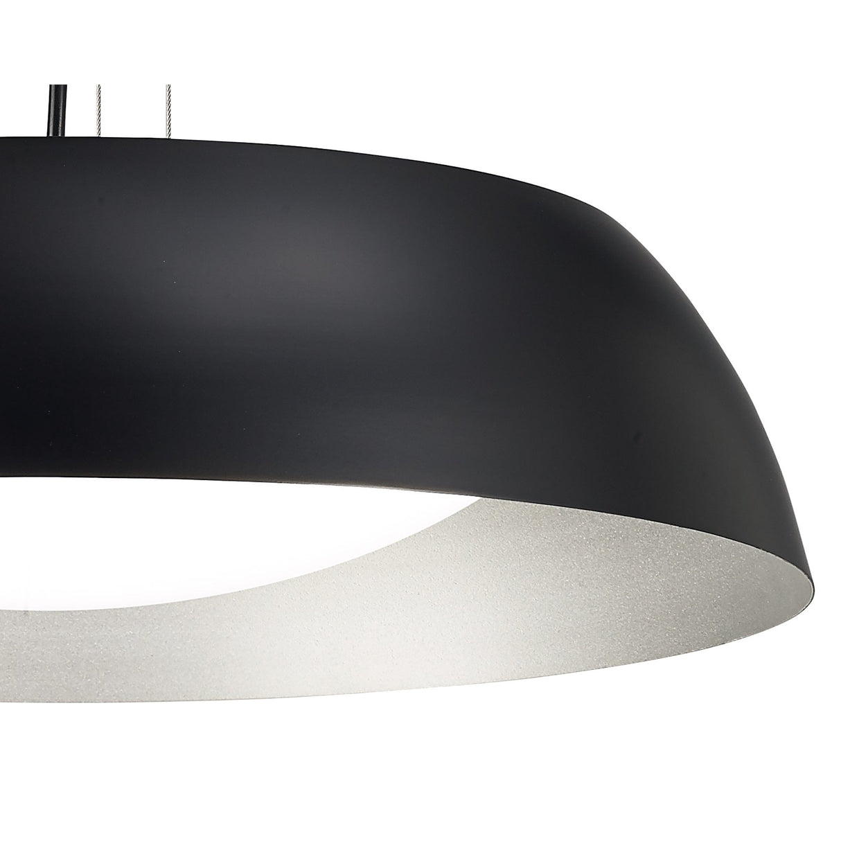 Argenta Pendant Light - Small 18W LED, 3000K Warm White, Matt Black/Silver Design, 3-Year Warranty