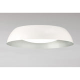 Argenta Large Ceiling Light, 5-Light E27, 60cm, Matte White/Silver, 2-Year Warranty
