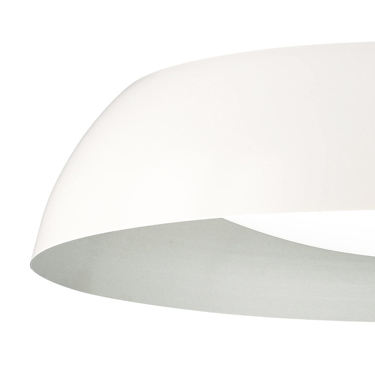 Argenta Large Ceiling Light, 5-Light E27, 60cm, Matte White/Silver, 2-Year Warranty