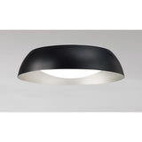 Argenta Ceiling Light: Compact 18W LED Fixture in Matte Black and Silver with White Acrylic, 3000K Warm Glow, 3-Year Warranty