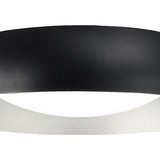 Argenta Ceiling Light: Compact 18W LED Fixture in Matte Black and Silver with White Acrylic, 3000K Warm Glow, 3-Year Warranty