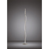 Sáhara XL LED Floor Lamp - 28W, 3000K Warm White, Dimmable Silver/Frosted Acrylic with Polished Chrome Finish, 3-Year Warranty