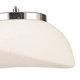 Elegant Opal Pendant Light with Polished Chrome and Frosted White Glass