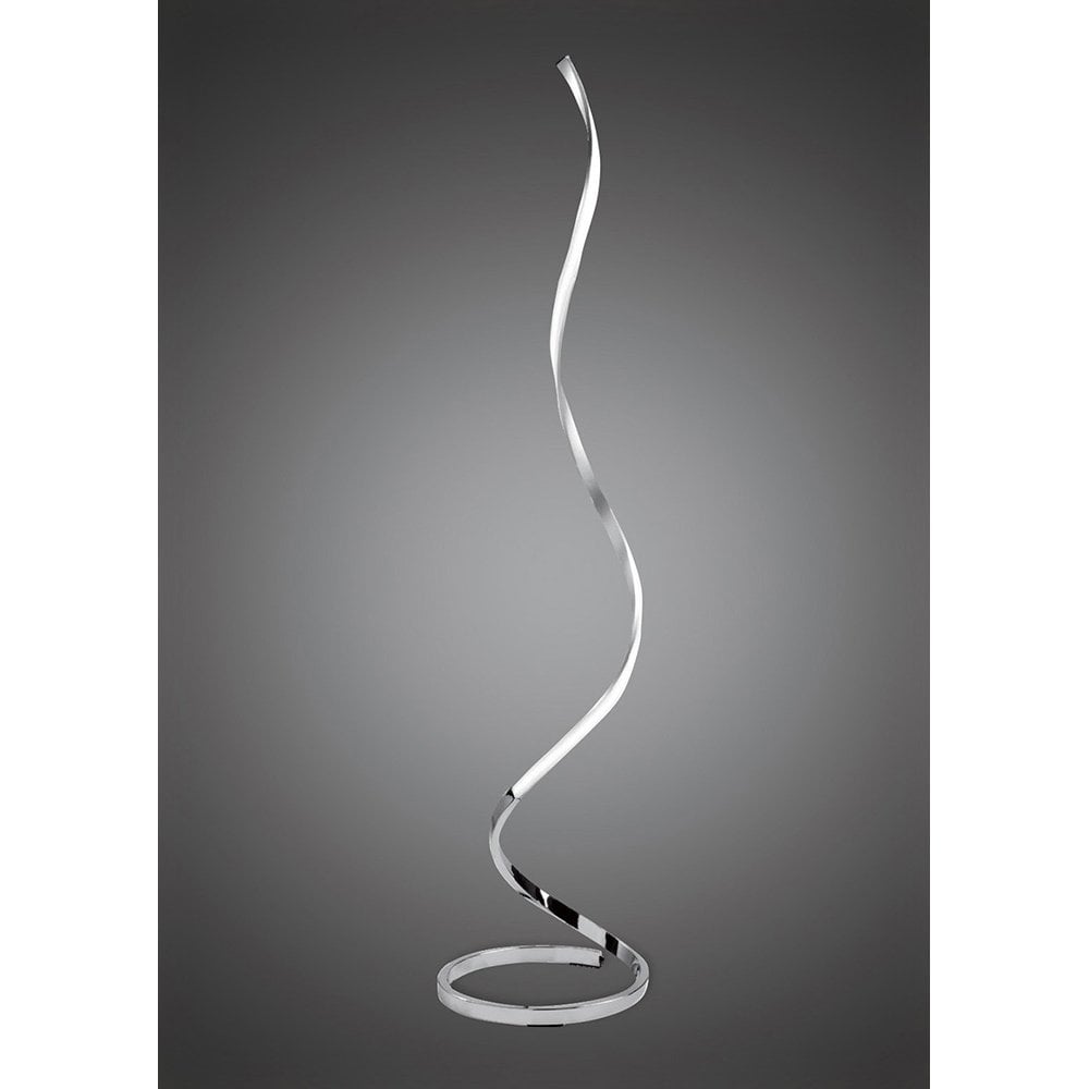 Nur LED Floor Lamp - Elegant Silver & Frosted Chrome Design with Dimmable Warm White Light