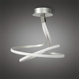Nur Semi Ceiling Light - 50W LED, 3000K Warm White, 4000lm, Dimmable, Silver/Chrome Finish, 3-Year Warranty