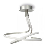 Nur Semi Ceiling Light - 50W LED, 3000K Warm White, 4000lm, Dimmable, Silver/Chrome Finish, 3-Year Warranty