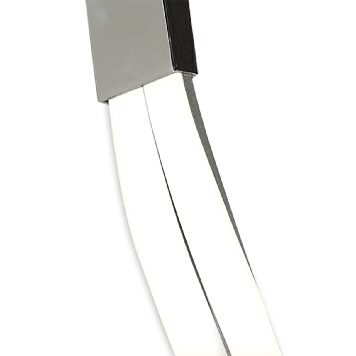 Nur Semi Ceiling Light - 50W LED, 3000K Warm White, 4000lm, Dimmable, Silver/Chrome Finish, 3-Year Warranty