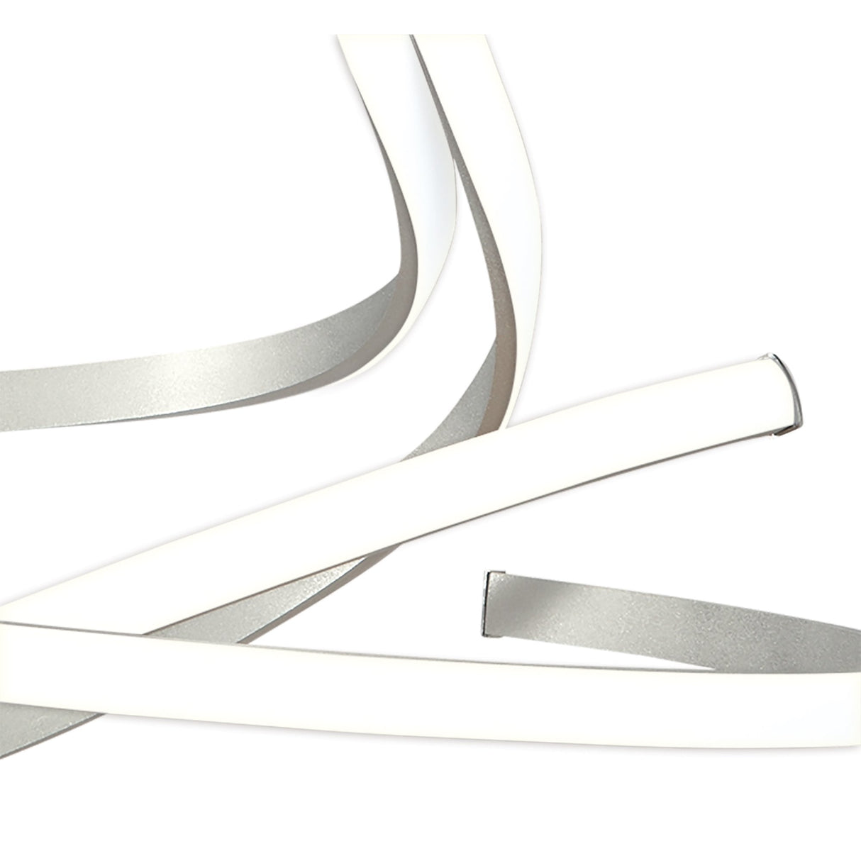 Nur Semi Ceiling Light - 50W LED, 3000K Warm White, 4000lm, Dimmable, Silver/Chrome Finish, 3-Year Warranty