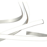 Nur Semi Ceiling Light - 50W LED, 3000K Warm White, 4000lm, Dimmable, Silver/Chrome Finish, 3-Year Warranty