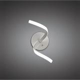 Nur Touch-Control LED Wall Lamp, 10W, Warm White 3000K, Silver & Chrome Finish, 3-Year Warranty
