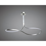 Nur XL Semi-Flush LED Ceiling Light 3000K, 3900lm, Silver with Frosted Acrylic and Polished Chrome Finish, 3-Year Warranty