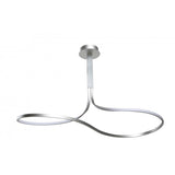 Nur XL Semi-Flush LED Ceiling Light 3000K, 3900lm, Silver with Frosted Acrylic and Polished Chrome Finish, 3-Year Warranty