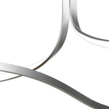 Nur XL Semi-Flush LED Ceiling Light 3000K, 3900lm, Silver with Frosted Acrylic and Polished Chrome Finish, 3-Year Warranty