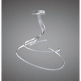 Nur XL Semi Ceiling Light: 80W LED, 6200lm, Sleek Silver & Frosted Chrome Design, 3-Year Warranty