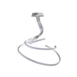 Nur XL Semi Ceiling Light: 80W LED, 6200lm, Sleek Silver & Frosted Chrome Design, 3-Year Warranty