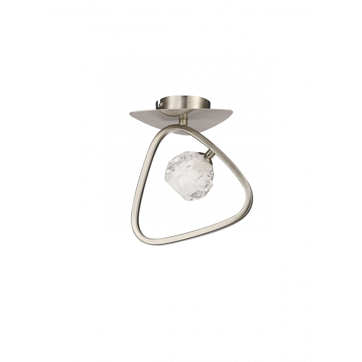 Lux Modern Triangular Ceiling Light in Polished Chrome