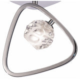 Lux Modern Triangular Ceiling Light in Polished Chrome