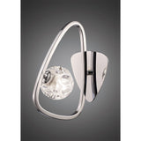 Lux Polished Chrome Wall Light with Frosted and Clear Glass Shade