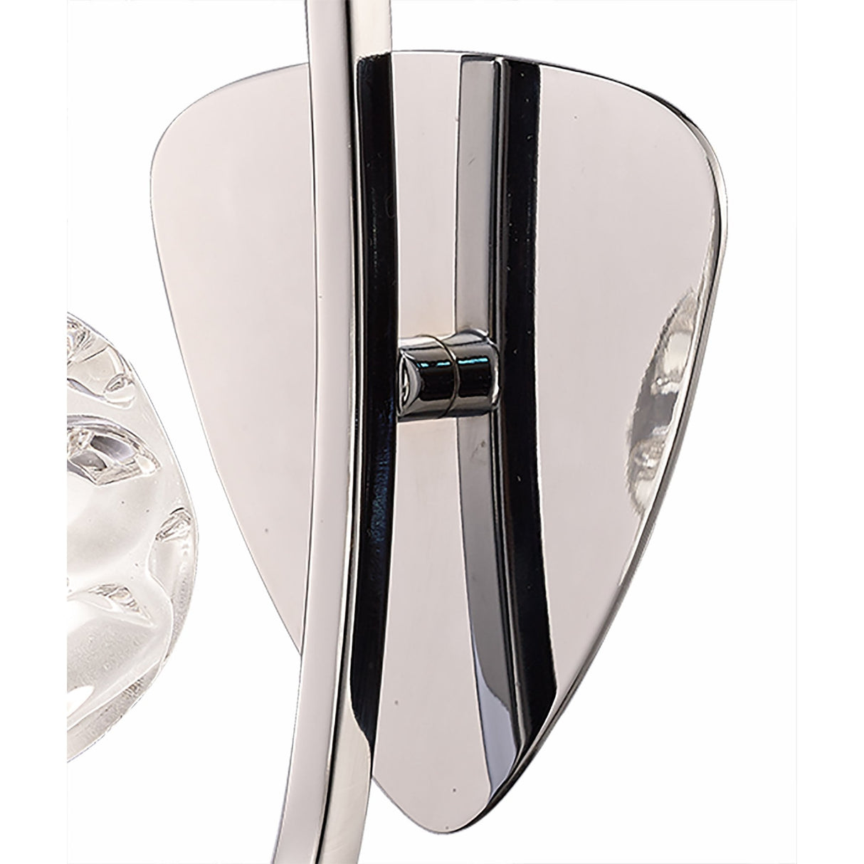 Lux Polished Chrome Wall Light with Frosted and Clear Glass Shade