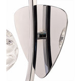 Lux Polished Chrome Wall Light with Frosted and Clear Glass Shade
