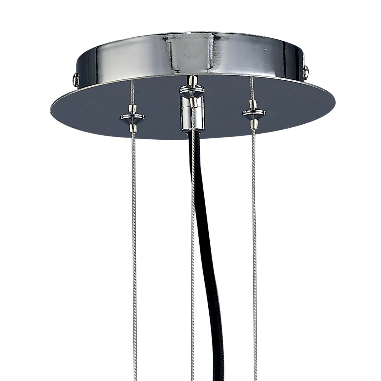 Twist Pendant Light with Cement & Polished Chrome Finish, E27 Bulb, by Santiago Sevillano Sebastia