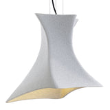 Twist Pendant Light with Cement & Polished Chrome Finish, E27 Bulb, by Santiago Sevillano Sebastia