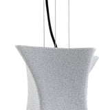 Twist Pendant Light with Cement & Polished Chrome Finish, E27 Bulb, by Santiago Sevillano Sebastia