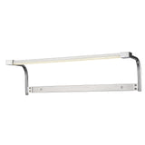 Sisley 6W LED Chrome Wall Lamp with IP44 Rating, 4000K Natural White Light, Silver/Frosted Acrylic Finish, 3-Year Warranty