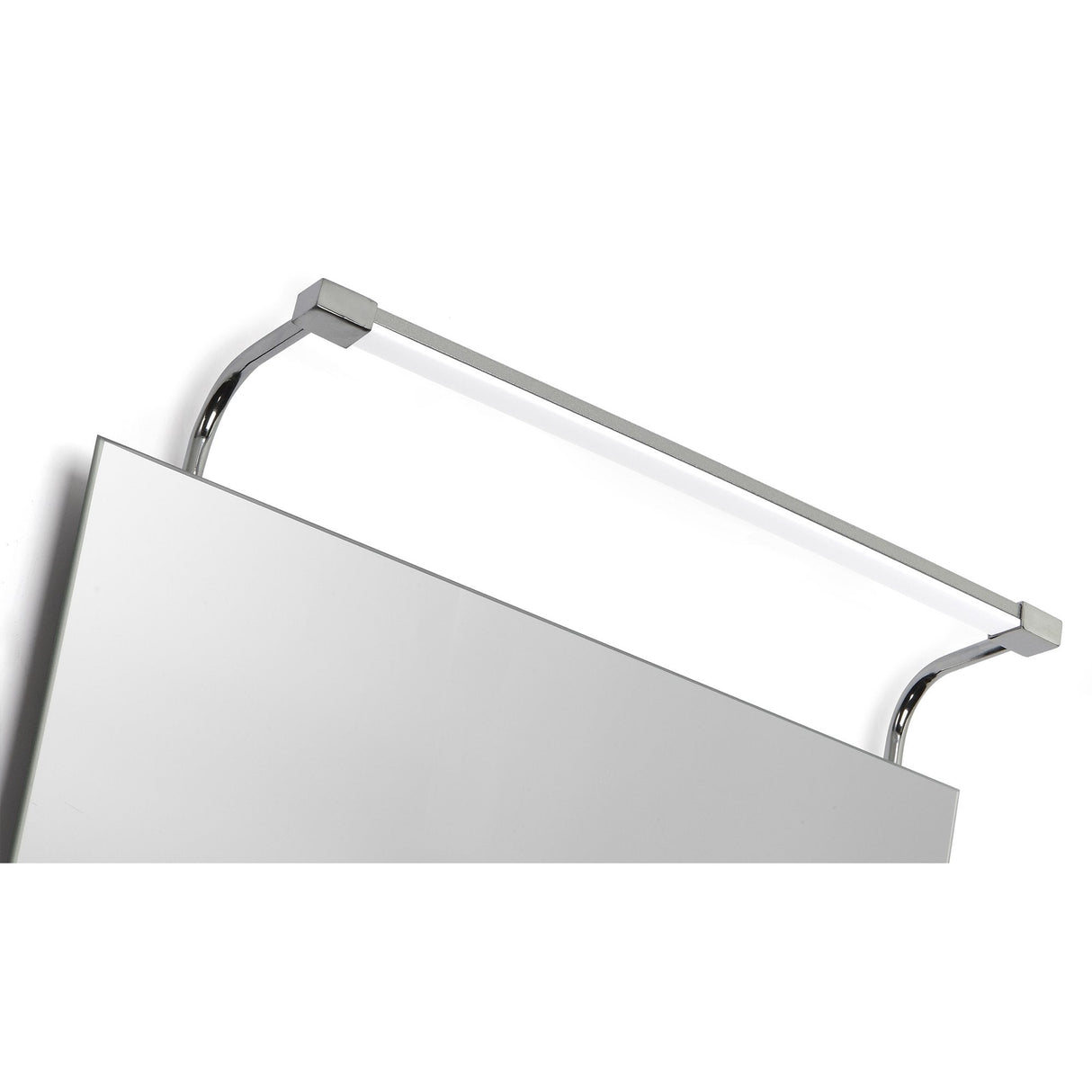 Sisley 6W LED Chrome Wall Lamp with IP44 Rating, 4000K Natural White Light, Silver/Frosted Acrylic Finish, 3-Year Warranty