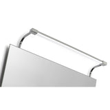 Sisley 6W LED Chrome Wall Lamp with IP44 Rating, 4000K Natural White Light, Silver/Frosted Acrylic Finish, 3-Year Warranty