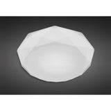 Diamante Geometric 30W LED Ceiling Light - Warm White, 520mm, White Acrylic, 3-Year Warranty