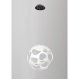 Organica 9-Light Pendant in Gloss White with Polished Chrome Detailing