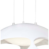 Organica 9-Light Pendant in Gloss White with Polished Chrome Detailing