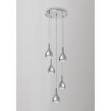 Khalifa Pendant Light: Elegant 5-Light Crystal & Chrome Design