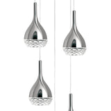 Khalifa Pendant Light: Elegant 5-Light Crystal & Chrome Design