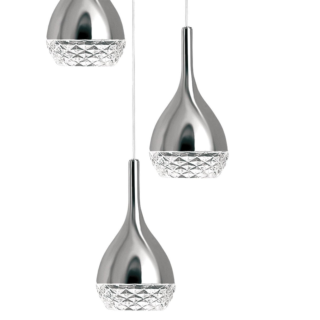 Khalifa Pendant Light: Elegant 5-Light Crystal & Chrome Design