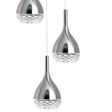 Khalifa Pendant Light: Elegant 5-Light Crystal & Chrome Design