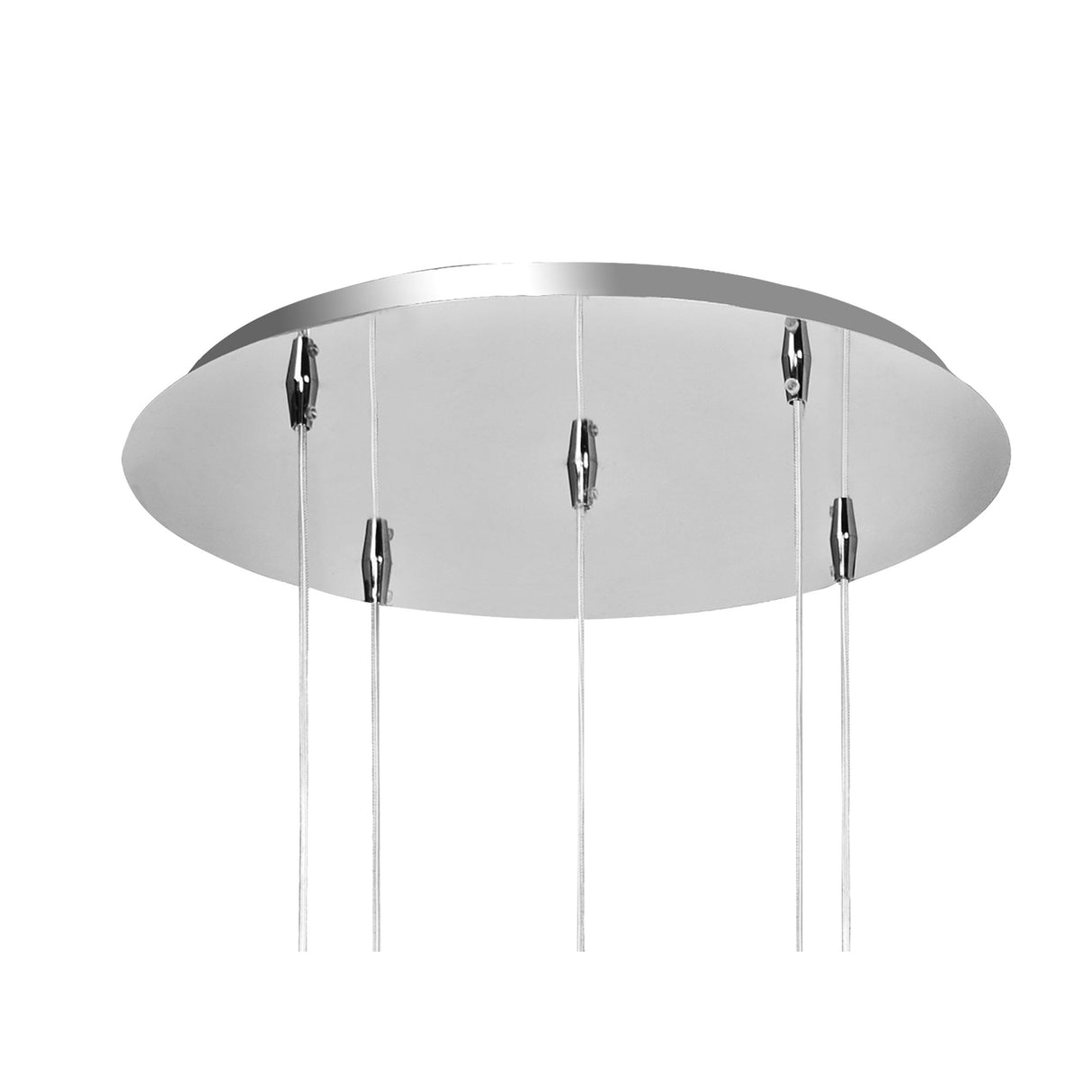 Khalifa Pendant Light - 10x6W LED, Polished Chrome & Glass, 3000K Warm White, 5400lm, 3-Year Warranty