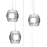 Khalifa Pendant Light - 10x6W LED, Polished Chrome & Glass, 3000K Warm White, 5400lm, 3-Year Warranty