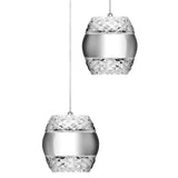 Khalifa Pendant Light - 10x6W LED, Polished Chrome & Glass, 3000K Warm White, 5400lm, 3-Year Warranty