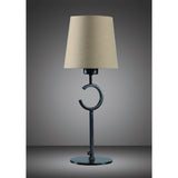 Elegant Argi Table Lamp with Taupe Shade in Brown Oxide Finish