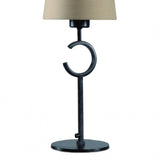 Elegant Argi Table Lamp with Taupe Shade in Brown Oxide Finish