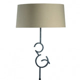 Argi Floor Lamp with 4 Lights and Taupe Fabric Shade in Brown Oxide Finish