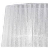 Louise Elegant Chrome and Crystal Table Lamp with White Shade