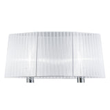 Louise Elegant Crystal Floor Lamp with White Shade and Polished Chrome Finish