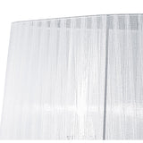 Louise Elegant Crystal Floor Lamp with White Shade and Polished Chrome Finish